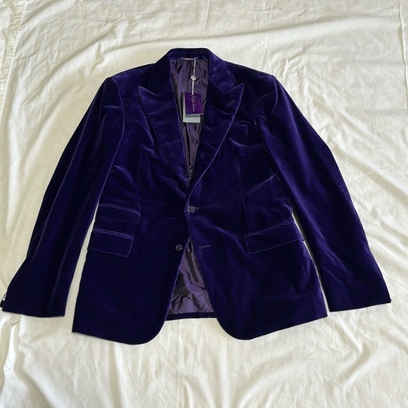 Ralph Lauren Purple Label Kent Velvet Suit Blazer